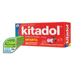 Kitadol 160 mg x 16 Comprimidos Masticables - Chile