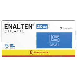 ENALTEN Enalapril maleato 20 mg 30 comprimidos - Saval s.a.