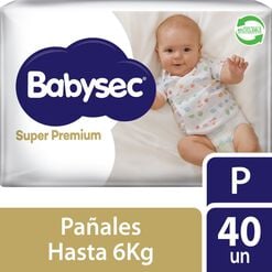 Product image of Babysec Pañal Super Premium Talla P x 40 Unidades