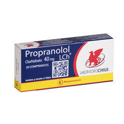 Product image of Propranolol 40 mg x 20 Comprimidos CHILE