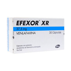 Efexor XR 37.5 mg x 30 Cápsulas con Microgránulos Recubiertos de Liberación Prolongada - Pfizer de chile s.a.