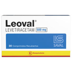 Product image of LEOVAL Levetiracetam 500 mg 30 comprimidos - Saval s.a.