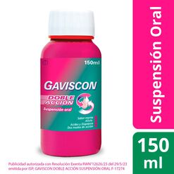 Product image of Gaviscon Suspensión Oral Botella Doble Acción 150 ml - Reckitt benckiser