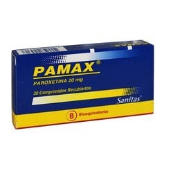 Product image of Pamax 20 mg x 30 Comprimidos Recubiertos - Instituto sanitas s.a