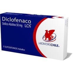 Product image of Diclofenaco 50 mg x 5 Supositorios Adulto CHILE