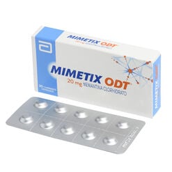 Product image of Mimetix ODT 20 mg x 30 Comprimidos Dispersables - Recalcine s.a.