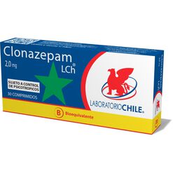 Product image of Clonazepam 2 mg Caja 30 Comp. CHILE