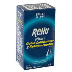 Renu Plus Lubricante Rehumectante Lentes Blandos x 8 mL Solución