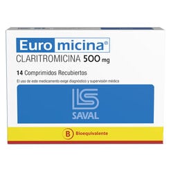 EUROMICINA Claritromicina 500 mg 14 comprimidos - Saval s.a.