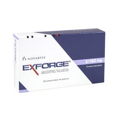 Exforge 5 mg/160 mg x 28 Comprimidos Recubiertos - Novartis