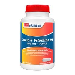 Product image of Calcio 500 + Vitamina D 400 Ui 60 Cápsulas - Farmacias ahumada