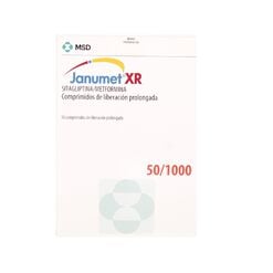 Janumet XR 50 mg/1000 mg x 56 Comprimidos de Liberación Prolongada - Merck sharp & dohme