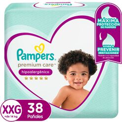 Pañales Desechables Pampers Premium Care Talla XXG 38 un