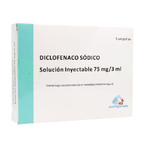 Product image of DICLOFENACO AMP 75 MG X 5 MEDBIOTEC