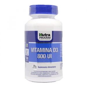 Product image of VITAMINA D3 COM 800 UI X 100 NUTRAPHARM