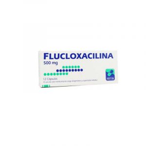 Product image of FLUCLOXACILINA 500 MG X 12 CAPSULAS