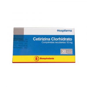 Product image of CETIRIZINA (B) 10 MG X 30 COMP REC