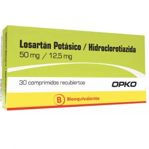 Product image of LOSARTAN CON HIDROCLOROTIAZIDA 50/12.5