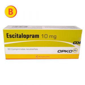 Product image of ESCITALOPRAM 10MG. 30 COMP. REC (BE) OPKO