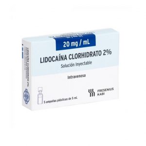 Product image of LIDOCAINA 2% AMP.5ML X5