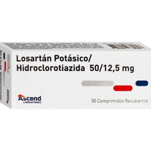 Product image of LOSARTAN-HIDROCLOROTIAZIDA COM. 50/12.5MG. 30