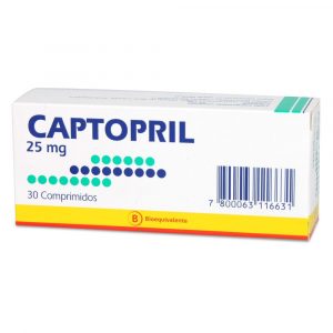 Product image of CAPTOPRIL 25 MG 30COM