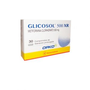 Product image of GLICOSOL XR 500 MG CAJ 30 CM CENABAST