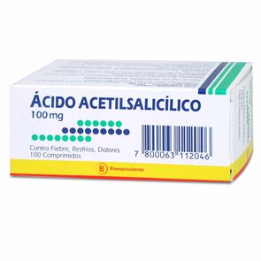 Product image of Acido Acetilsalicilico 100 mg 100 Comprimidos - Mintlab