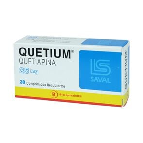 Product image of Quetium Quetiapina 25 mg 30 Comprimidos - Saval