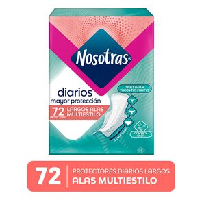 Protectores Diarios Largos con Alas Multiestilo 72 unidades - Nosotras