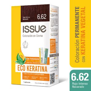 Eco Keratina Kit De Coloración En Crema Tono 6.62 Rojo Intenso Nacarado - Issue