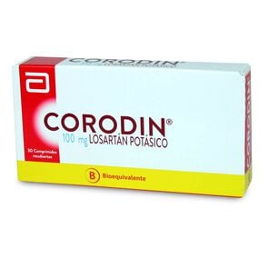 Corodin Losartan Potasico 100 mg 30 Comprimidos - Recalcine