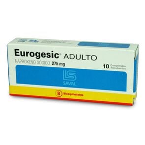 Eurogesic Adulto Naproxeno 275 mg 10 Comprimidos - Saval