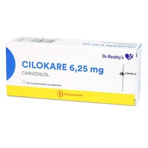 Cilokare Carvedilol 6,25 mg 30 Comprimidos - Dr reddys