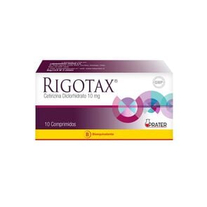 Rigotax Cetirizina Diclorhidrato 10 mg 10 Comprimidos - Prater