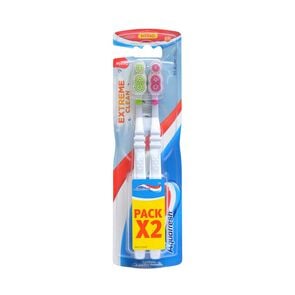 Product image of Extreme Clean Tri Active Clean Cepillo Dental Medio x2 - Aquafresh