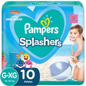 Product image of Pañales para Piscina Pampers Splashers Talla G-XG 10 Unidades