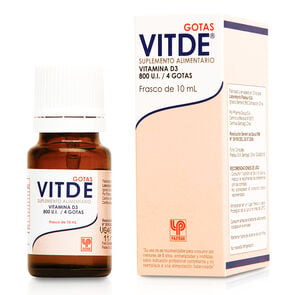 Vitde Gotas Vitamina D3 800 UI / 4 gts Gotas 10 mL - Pasteur