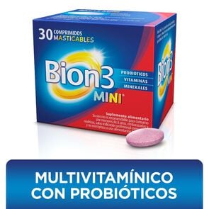 Product image of Bion 3 Mini Cultivos Probioticos Vitaminas 300 mcg 30 Comprimidos