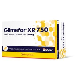 Glimefor XR Metformina 750 mg 30 Comprimidos - Ascend