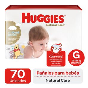 Natural Care Pañal Talla G Extra Care 70 Un - Huggies