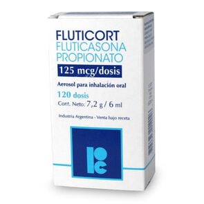 Fluticort Fluticasona Propionato 125 mcg/DS Inhalador Bucal 120 Dosis - D & m pharma