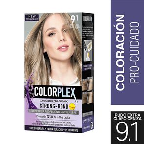 Product image of Coloración Permanente Pre-Cuidado Strong-Bond 9.1 Rubio Extra Claro Ceniza - Colorplex