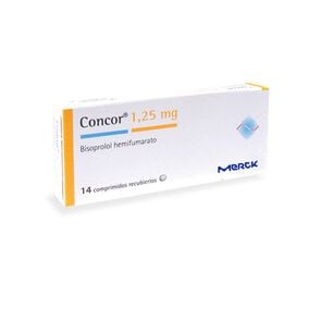 Concor Bisoprolol 1,25 mg 14 Comprimidos Recubiertos - Merck