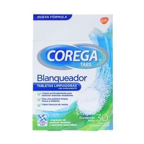 Tabletas Limpiadoras Efervescentes Blanqueador Protesis Dentales x30 - Corega