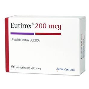 Product image of Eutirox 200 Levotiroxina 200 mcg 50 Comprimidos - Merck