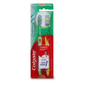 Cepillo Dental Colgate Twister Fresh Suave 2 Unidades