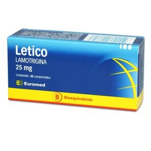 Letico Lamotrigina 25 mg 30 Comprimidos - Eurofarma