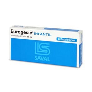 Eurogesic Pediatrico Naproxeno 50 mg 6 Supositorios - Saval