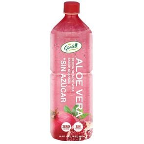 Jugo Aloe Vera Sabor Granada Sin Azúcar 500 ml - Gowell